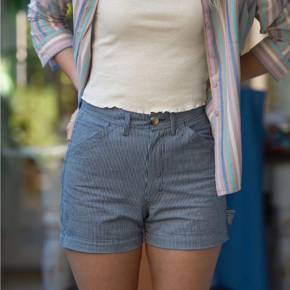 Mollusk Striped Blue Women's Shorts